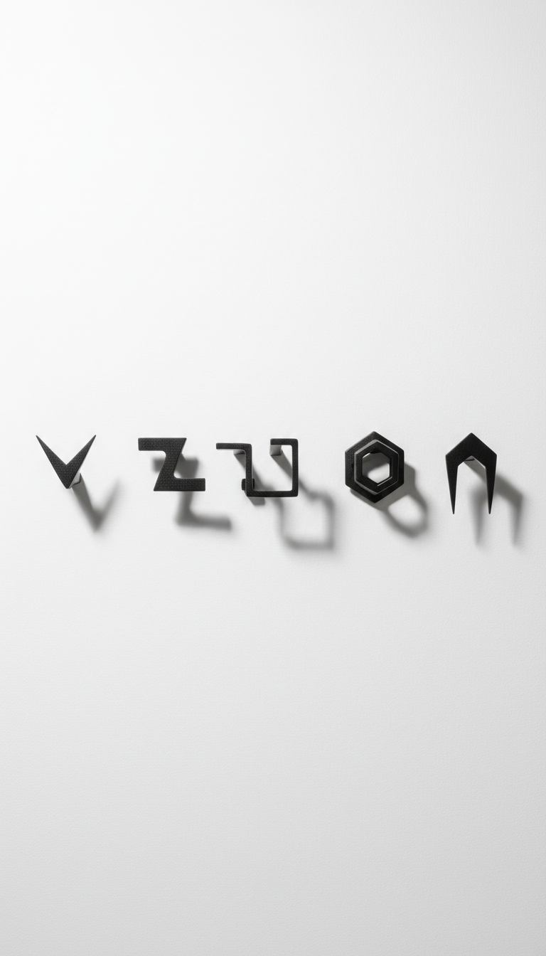 An array of industrial-style furniture hooks, crafted from powder-coated black steel, each hook featuring a distinct, contemporary angular profile and a finely textured surface. Mounted in precise alignment on a flawless, unadorned white display wall within a minimalist retail setting, the bold geometry pops against the negative space. Intense, focused studio lighting casts stark, linear shadows beneath each hook, emphasizing their unique forms and creating rhythm across the surface. Captured straight-on at eye-level for maximum impact, this image delivers a sense of order, durability, and sharp modernity, aligning perfectly with bold, photographic minimalism.